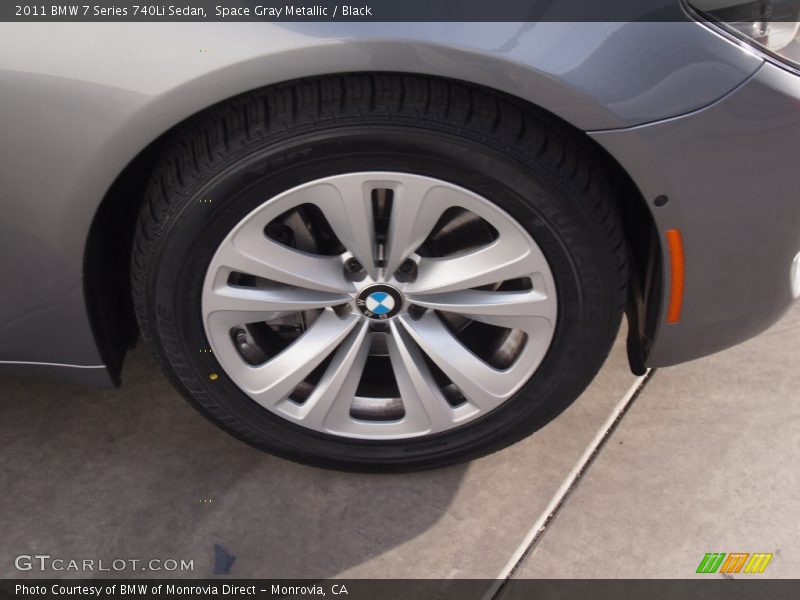 Space Gray Metallic / Black 2011 BMW 7 Series 740Li Sedan