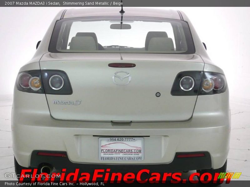 Shimmering Sand Metallic / Beige 2007 Mazda MAZDA3 i Sedan