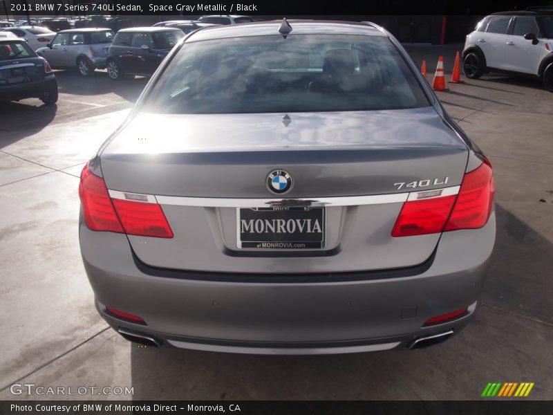 Space Gray Metallic / Black 2011 BMW 7 Series 740Li Sedan