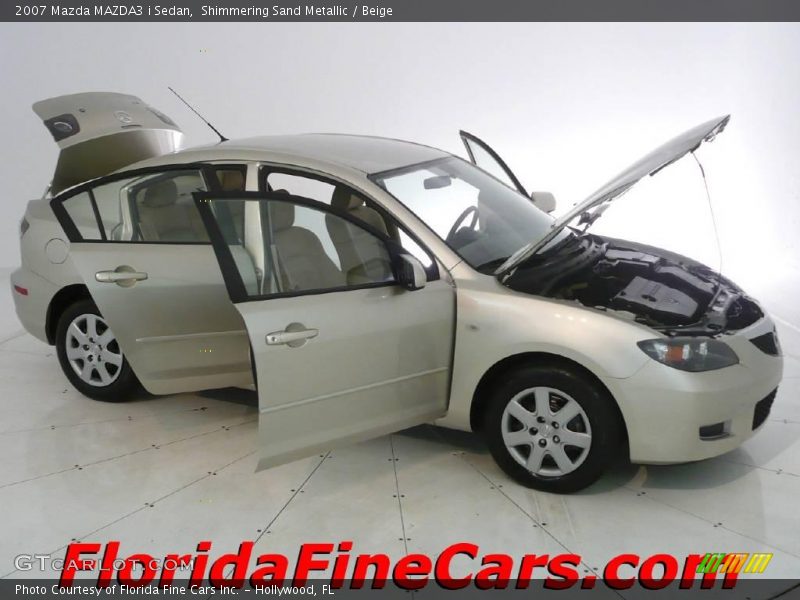 Shimmering Sand Metallic / Beige 2007 Mazda MAZDA3 i Sedan