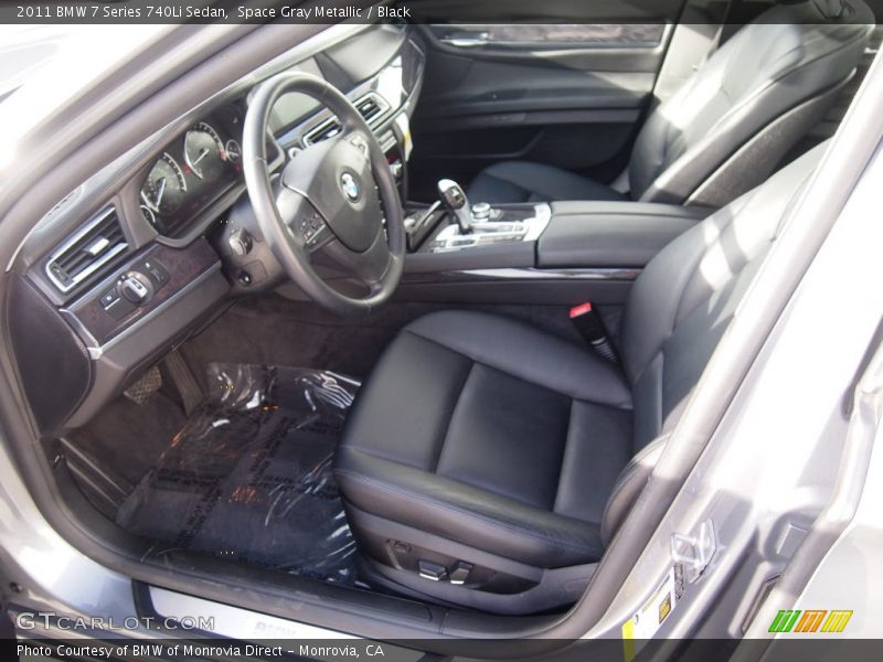 Space Gray Metallic / Black 2011 BMW 7 Series 740Li Sedan