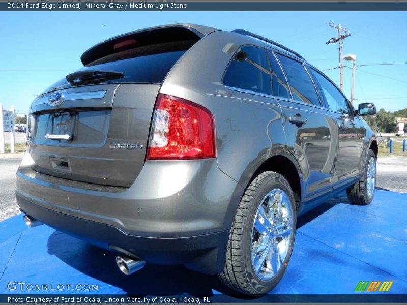 Mineral Gray / Medium Light Stone 2014 Ford Edge Limited