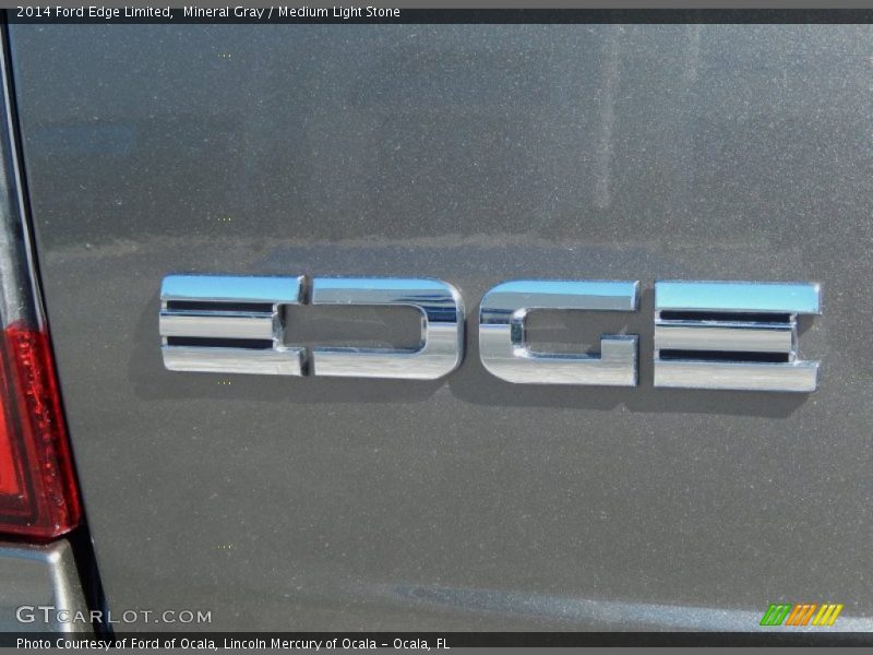 Mineral Gray / Medium Light Stone 2014 Ford Edge Limited