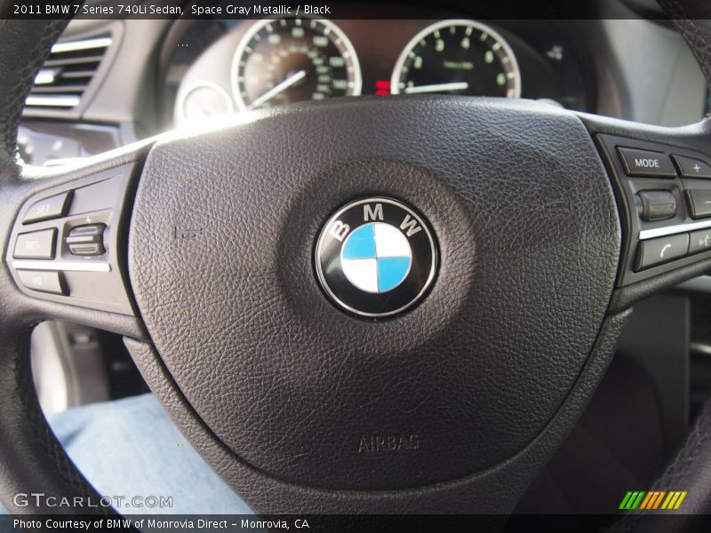 Space Gray Metallic / Black 2011 BMW 7 Series 740Li Sedan