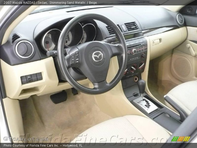 Shimmering Sand Metallic / Beige 2007 Mazda MAZDA3 i Sedan