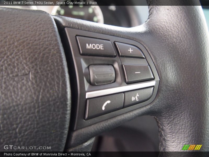 Space Gray Metallic / Black 2011 BMW 7 Series 740Li Sedan