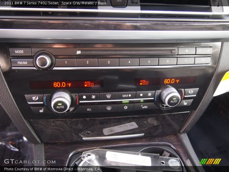 Space Gray Metallic / Black 2011 BMW 7 Series 740Li Sedan