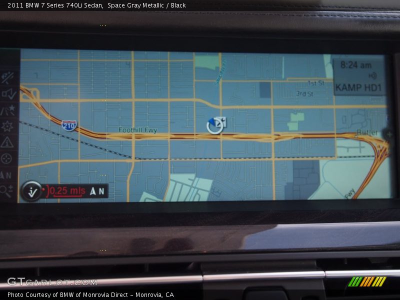 Space Gray Metallic / Black 2011 BMW 7 Series 740Li Sedan