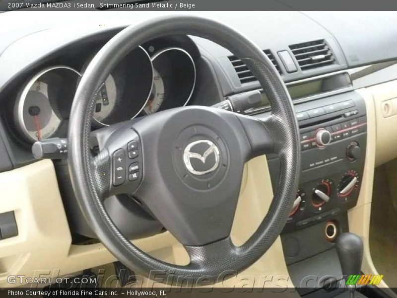 Shimmering Sand Metallic / Beige 2007 Mazda MAZDA3 i Sedan