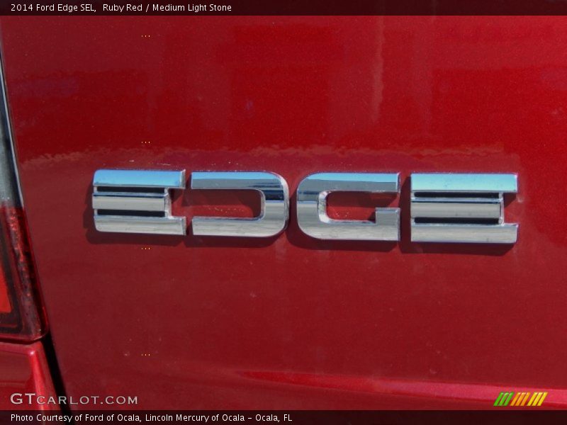 Ruby Red / Medium Light Stone 2014 Ford Edge SEL