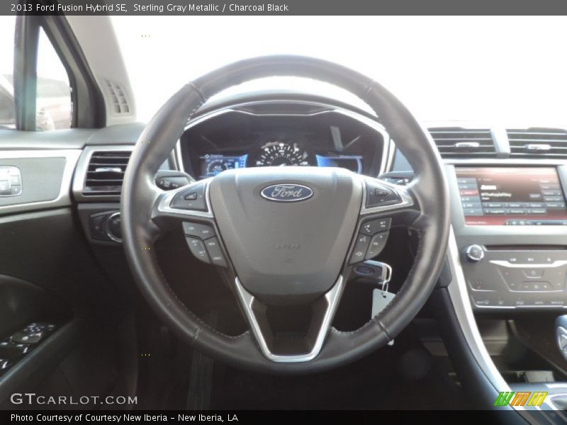 Sterling Gray Metallic / Charcoal Black 2013 Ford Fusion Hybrid SE