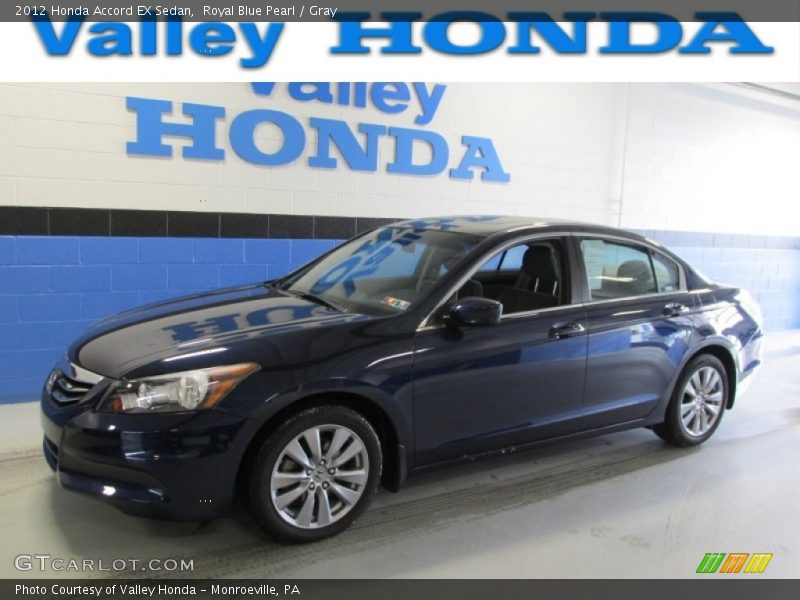 Royal Blue Pearl / Gray 2012 Honda Accord EX Sedan