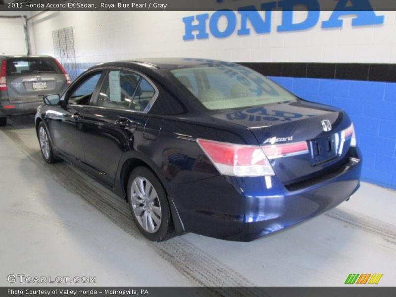 Royal Blue Pearl / Gray 2012 Honda Accord EX Sedan