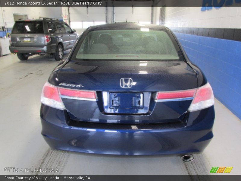 Royal Blue Pearl / Gray 2012 Honda Accord EX Sedan