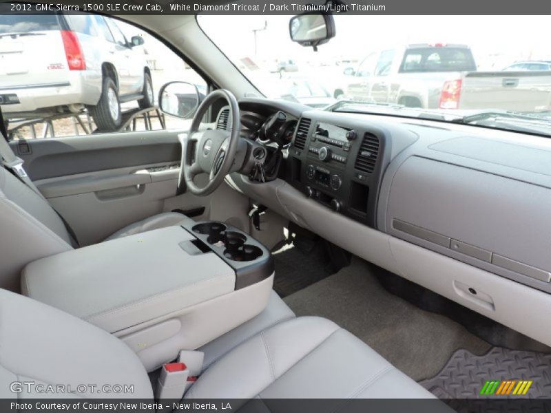 White Diamond Tricoat / Dark Titanium/Light Titanium 2012 GMC Sierra 1500 SLE Crew Cab