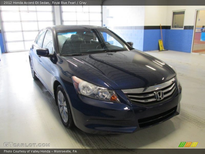 Royal Blue Pearl / Gray 2012 Honda Accord EX Sedan