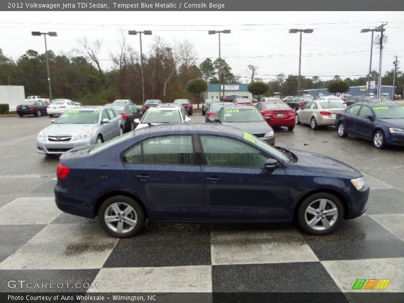 Tempest Blue Metallic / Cornsilk Beige 2012 Volkswagen Jetta TDI Sedan