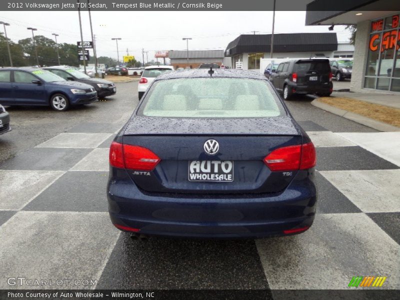 Tempest Blue Metallic / Cornsilk Beige 2012 Volkswagen Jetta TDI Sedan