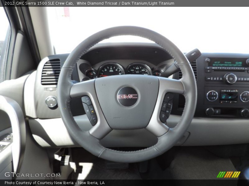 White Diamond Tricoat / Dark Titanium/Light Titanium 2012 GMC Sierra 1500 SLE Crew Cab