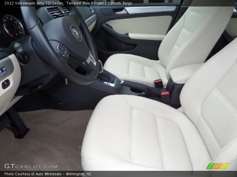 Tempest Blue Metallic / Cornsilk Beige 2012 Volkswagen Jetta TDI Sedan