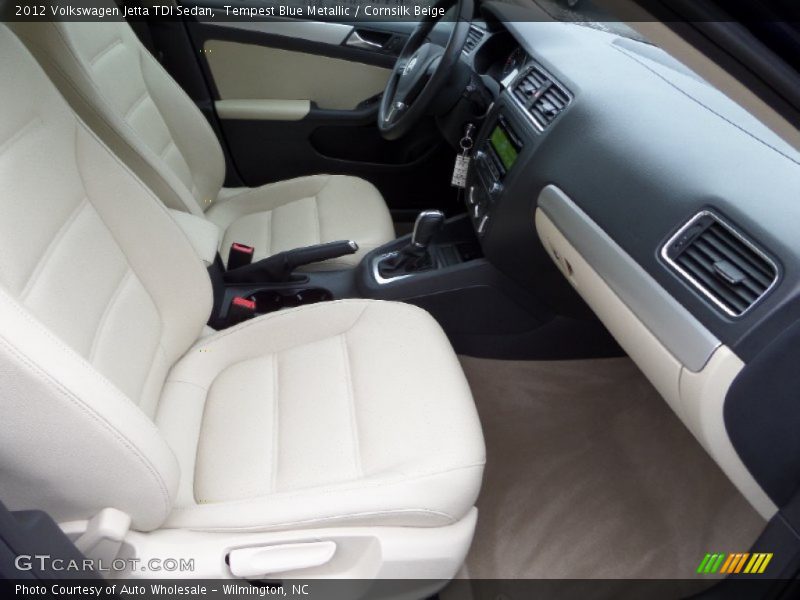 Tempest Blue Metallic / Cornsilk Beige 2012 Volkswagen Jetta TDI Sedan