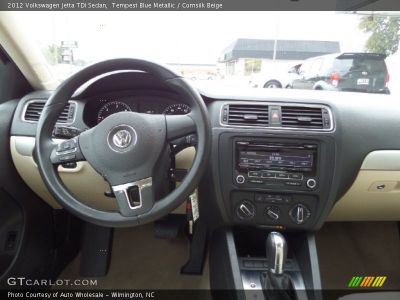 Tempest Blue Metallic / Cornsilk Beige 2012 Volkswagen Jetta TDI Sedan