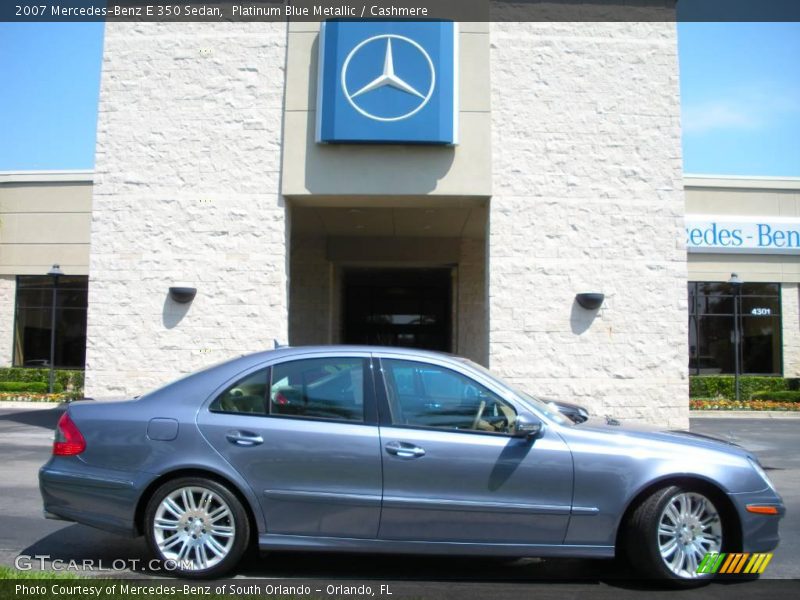 Platinum Blue Metallic / Cashmere 2007 Mercedes-Benz E 350 Sedan