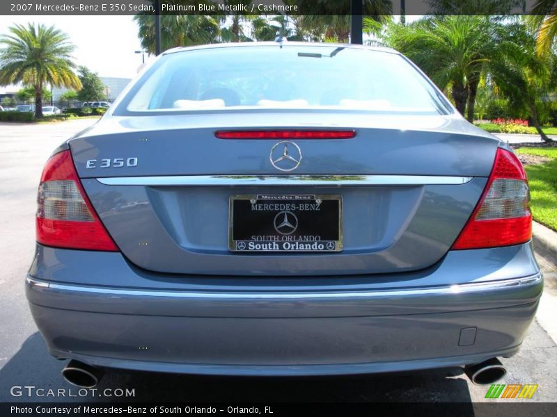 Platinum Blue Metallic / Cashmere 2007 Mercedes-Benz E 350 Sedan