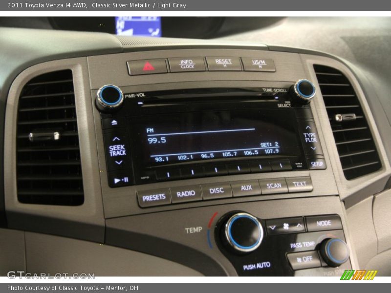 Audio System of 2011 Venza I4 AWD