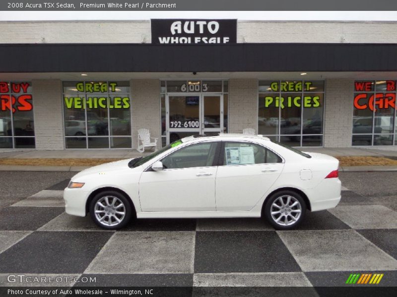 Premium White Pearl / Parchment 2008 Acura TSX Sedan