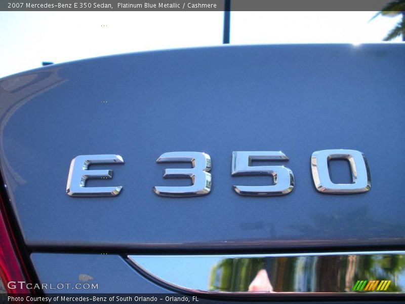 Platinum Blue Metallic / Cashmere 2007 Mercedes-Benz E 350 Sedan