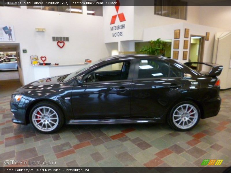 Phantom Black Pearl / Black 2014 Mitsubishi Lancer Evolution GSR