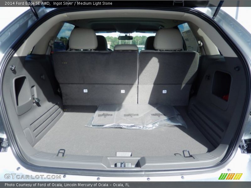 Ingot Silver / Medium Light Stone 2014 Ford Edge SE AWD