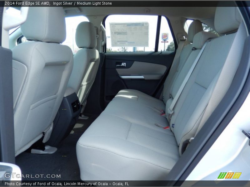 Ingot Silver / Medium Light Stone 2014 Ford Edge SE AWD