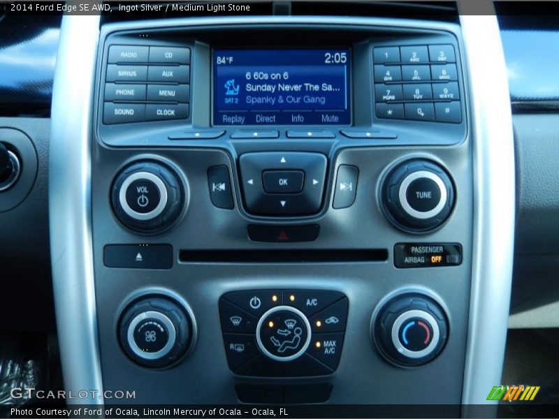 Ingot Silver / Medium Light Stone 2014 Ford Edge SE AWD