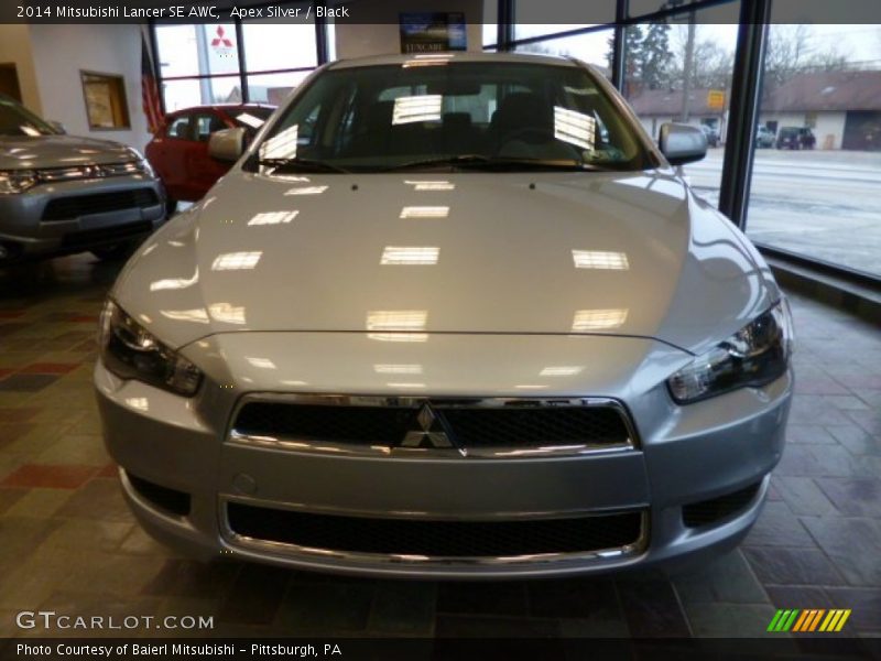 Apex Silver / Black 2014 Mitsubishi Lancer SE AWC