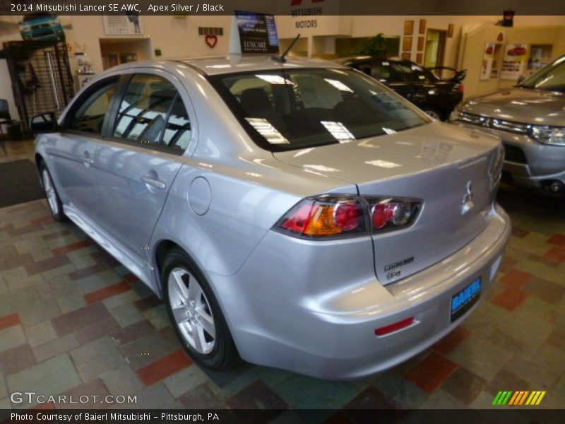 Apex Silver / Black 2014 Mitsubishi Lancer SE AWC