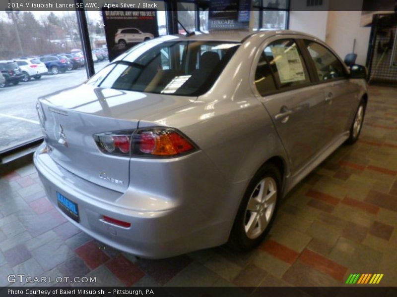 Apex Silver / Black 2014 Mitsubishi Lancer SE AWC