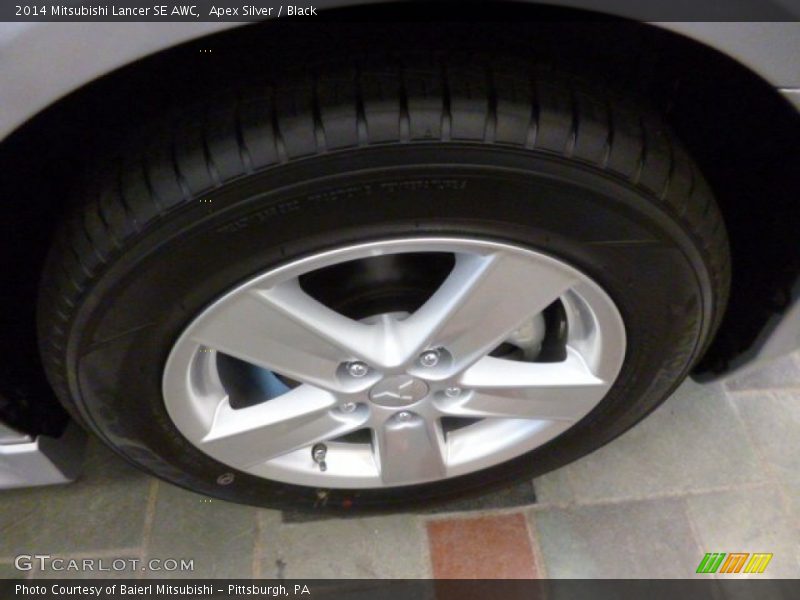 Apex Silver / Black 2014 Mitsubishi Lancer SE AWC