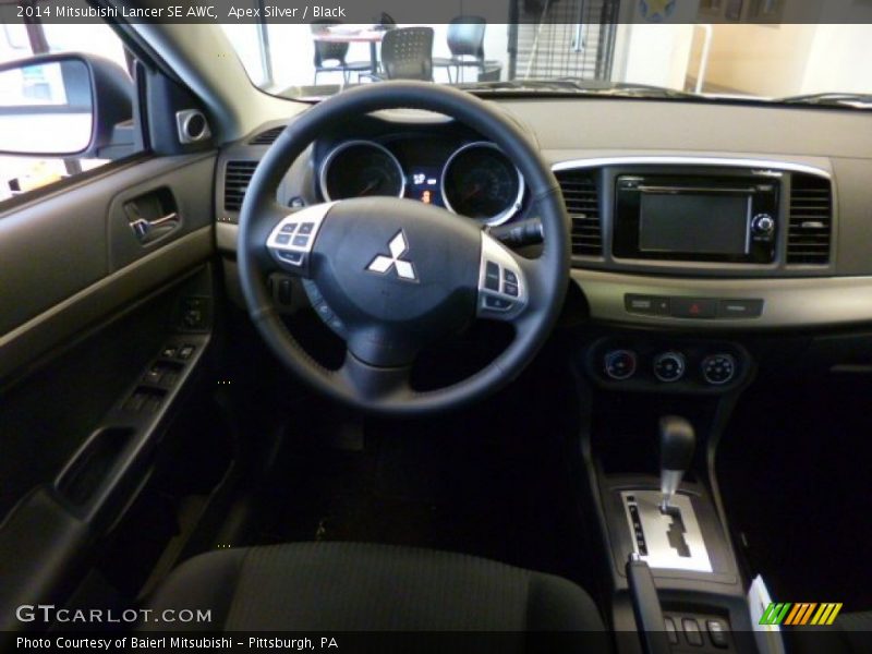 Apex Silver / Black 2014 Mitsubishi Lancer SE AWC