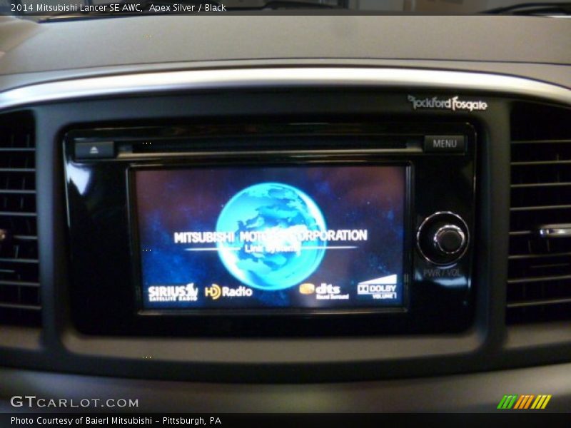 Apex Silver / Black 2014 Mitsubishi Lancer SE AWC