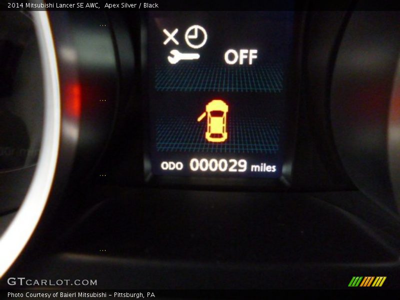 Apex Silver / Black 2014 Mitsubishi Lancer SE AWC