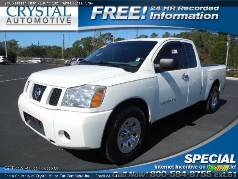 White / Steel Gray 2006 Nissan Titan XE King Cab