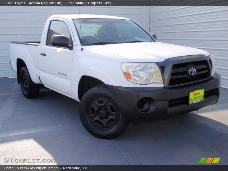 Super White / Graphite Gray 2007 Toyota Tacoma Regular Cab