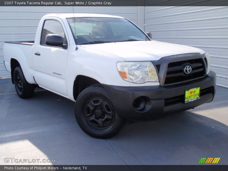 Super White / Graphite Gray 2007 Toyota Tacoma Regular Cab