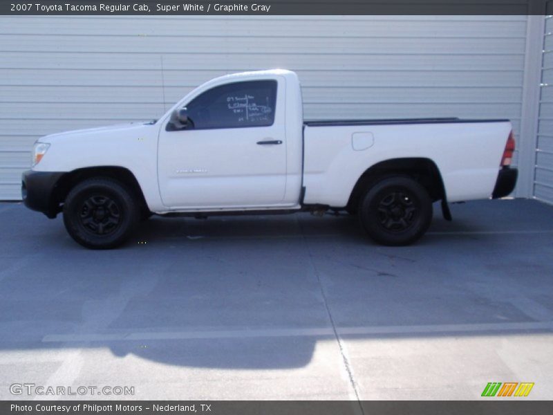 Super White / Graphite Gray 2007 Toyota Tacoma Regular Cab