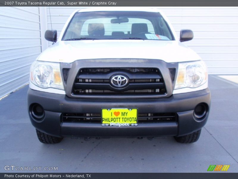Super White / Graphite Gray 2007 Toyota Tacoma Regular Cab