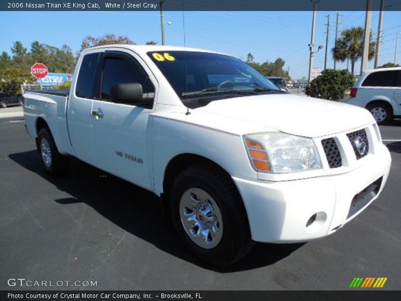 White / Steel Gray 2006 Nissan Titan XE King Cab