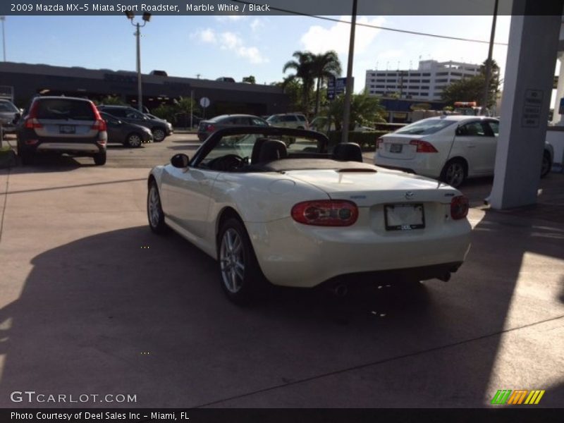 Marble White / Black 2009 Mazda MX-5 Miata Sport Roadster