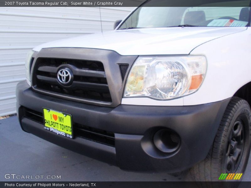 Super White / Graphite Gray 2007 Toyota Tacoma Regular Cab